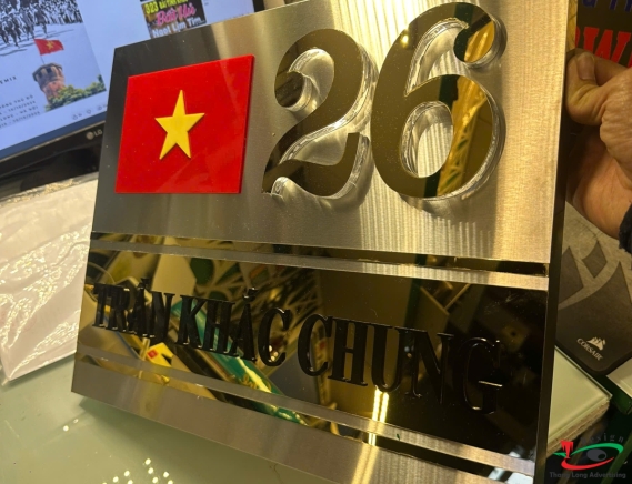 BIỂN SỐ NHÀ INOX MỜ